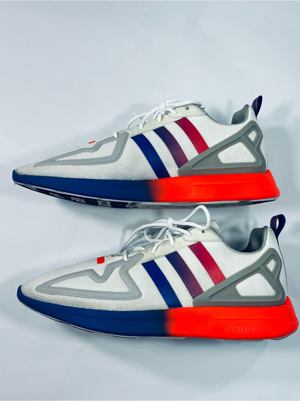 Adidas ZX 2K Fux # FX2044 White Blue Red Men’s Size :12 Athletic Shoes/Sneakers